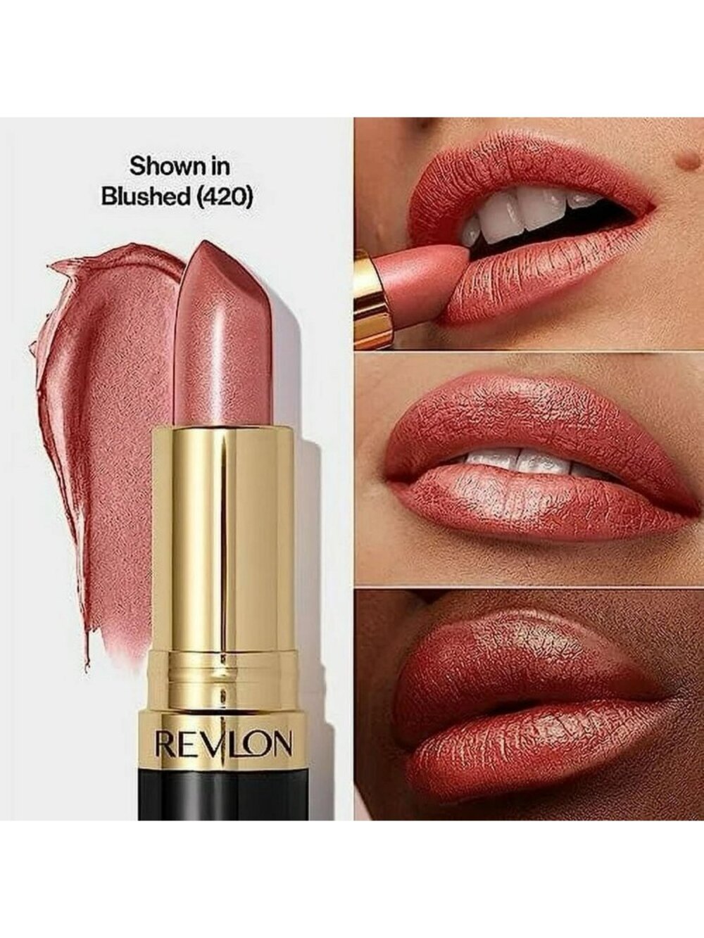 Revlon Super Lustrous Lipstick Blushed 420 Pearl Finish Richly Pigmented